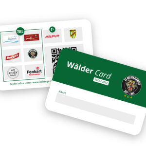 Mockup der ECB Wälder Card für die Saison 2022/2023